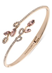 Givenchy Pave & Color Crystal Bypass Bangle Bracelet - Light Pink