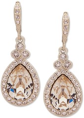 Givenchy Pave & Colored Stone Drop Earrings
