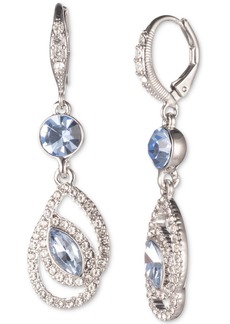 Givenchy Pave & Marquise-Cut Crystal Drop Earrings - Blue