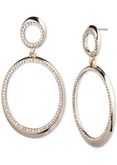 Givenchy Pave Crystal Open Drop Statement Earrings - Light Pink