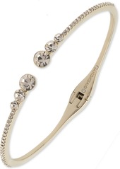 Givenchy Pave Open Cuff Bracelet - Silver