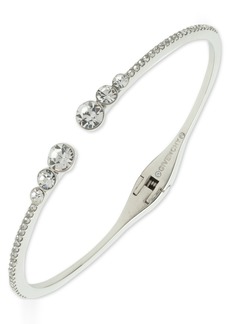 Givenchy Pave Open Cuff Bracelet - Silver