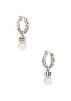 Givenchy Pearl Crystal Hoop Earrings