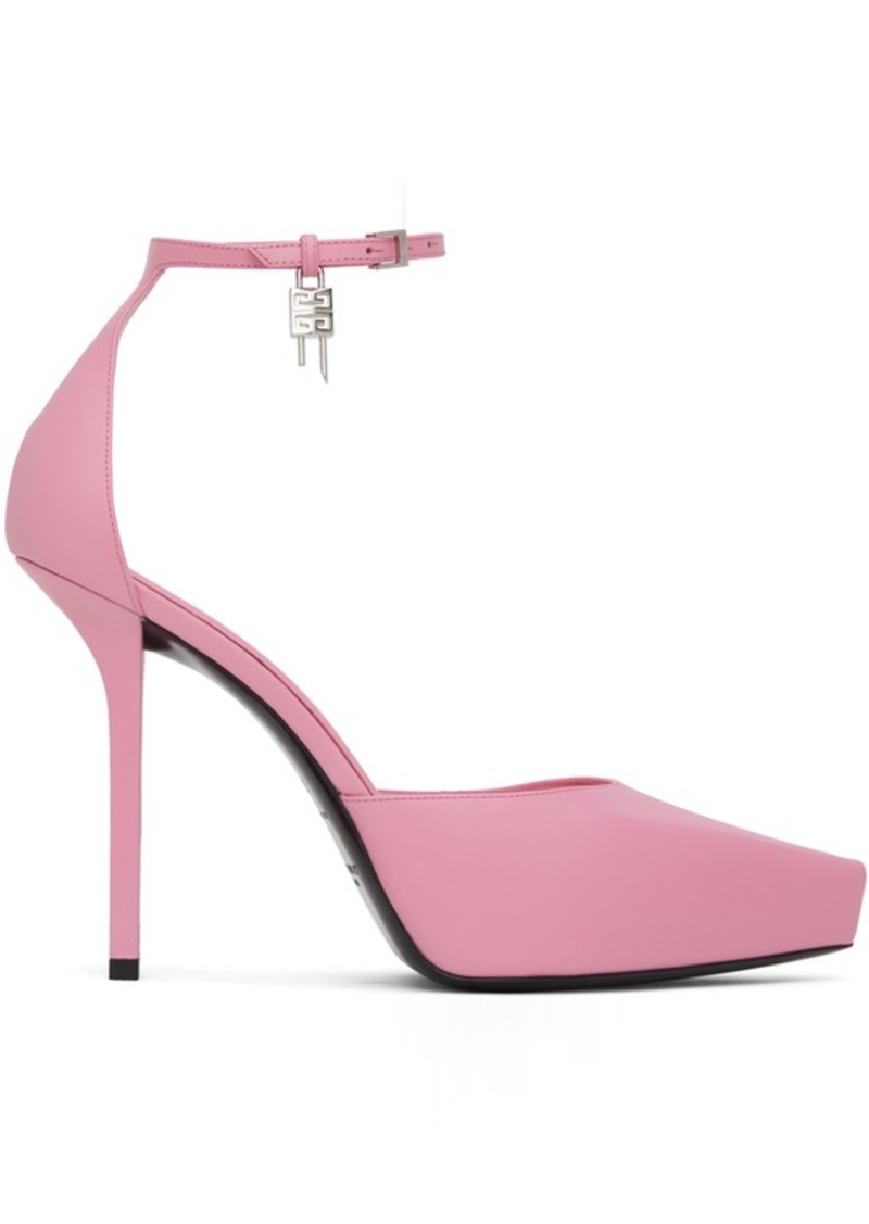 Givenchy Pink G-Lock Platform Heels