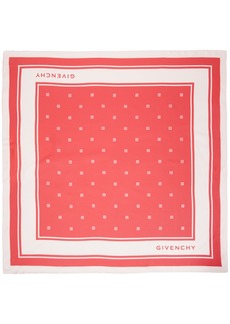 Givenchy Pink Plumetis Print Square Scarf