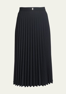 Givenchy Pleated Wool Midi Skirt