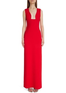 Givenchy Plunge Neck Sleeveless Column Gown