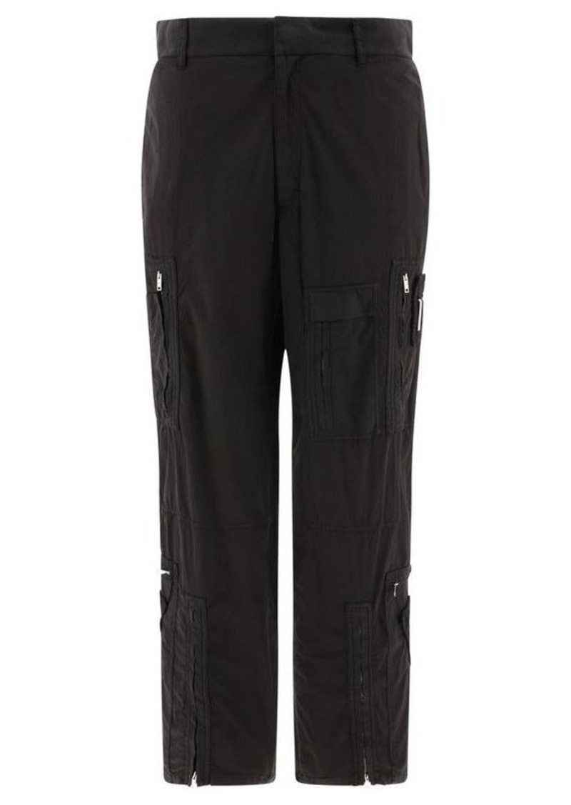GIVENCHY Poplin trousers with multi zipped pockets