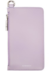 Givenchy Purple 4G Zipped Card Holder