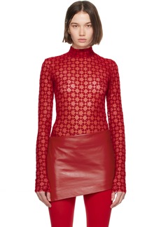 Givenchy Red Monogram 72 Bodysuit