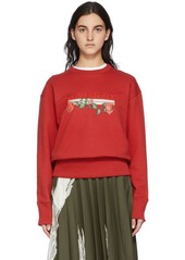 Givenchy Red Roses Embroidery Sweatshirt