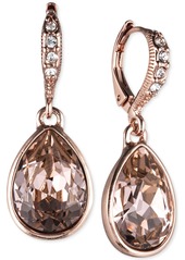 Givenchy Rose Gold-Tone Crystal Drop Earrings