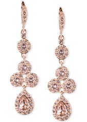 Givenchy Rose Gold-Tone Crystal Element Linear Drop Earrings