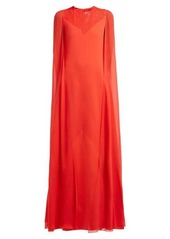 Givenchy Sequinned cape-sleeve wool-crepe gown