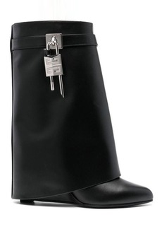 GIVENCHY Shark Lock leather ankle boots