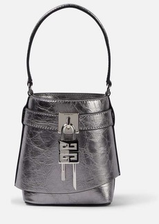 Givenchy Shark Lock Micro metallic leather bucket bag