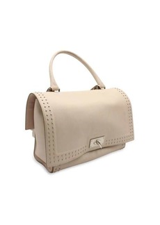 Givenchy Shark Studded Satchel In Nude Leather