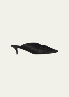Givenchy Show Twist Silk Kitten-Heel Mules