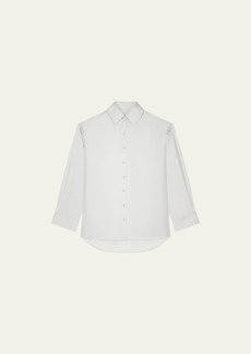 Givenchy Silk Button Down Blouse with Crystal Rings