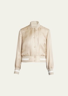 Givenchy Silk Varsity Bomber Jacket