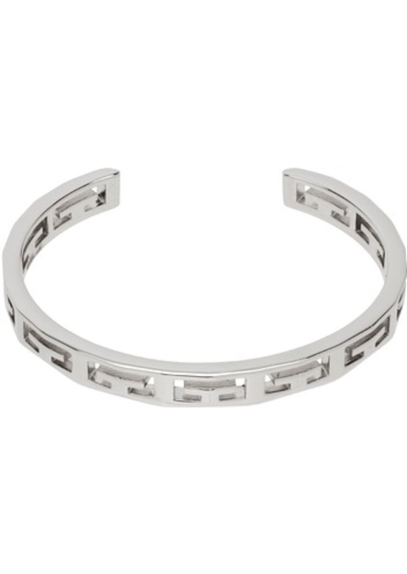 Givenchy Silver 2G Open Cuff Bracelet