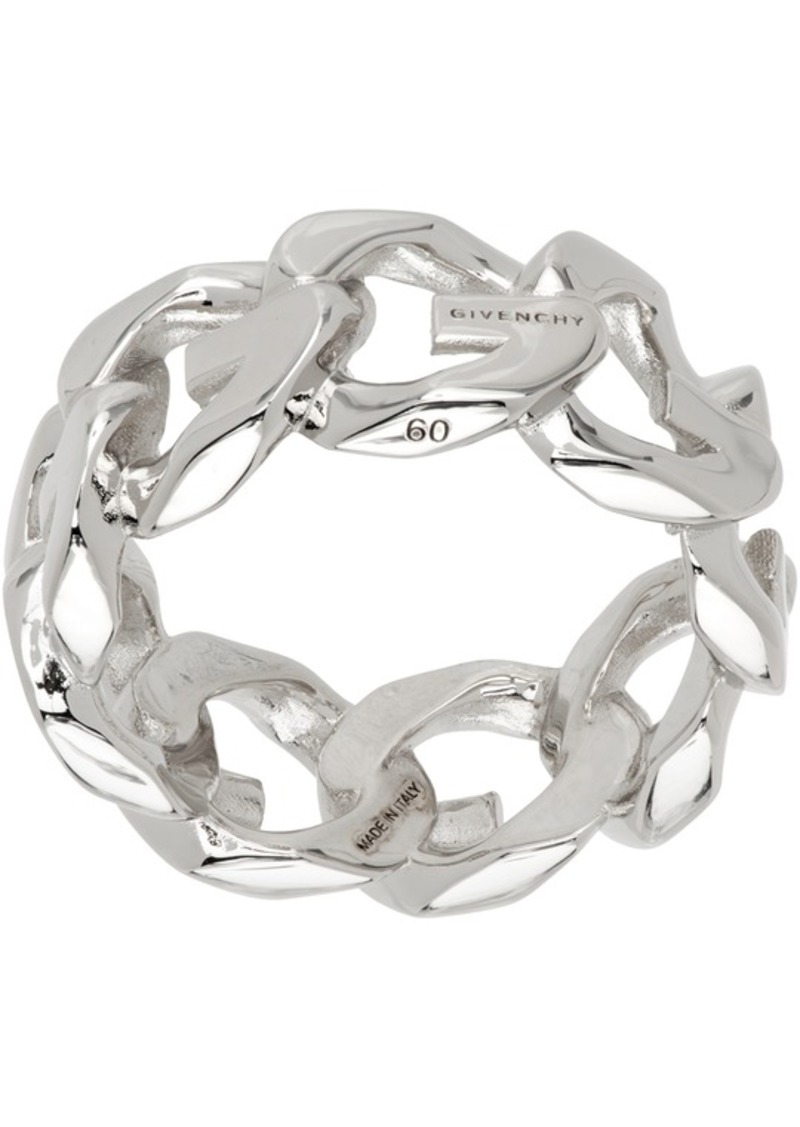 Givenchy Silver G Chain Ring