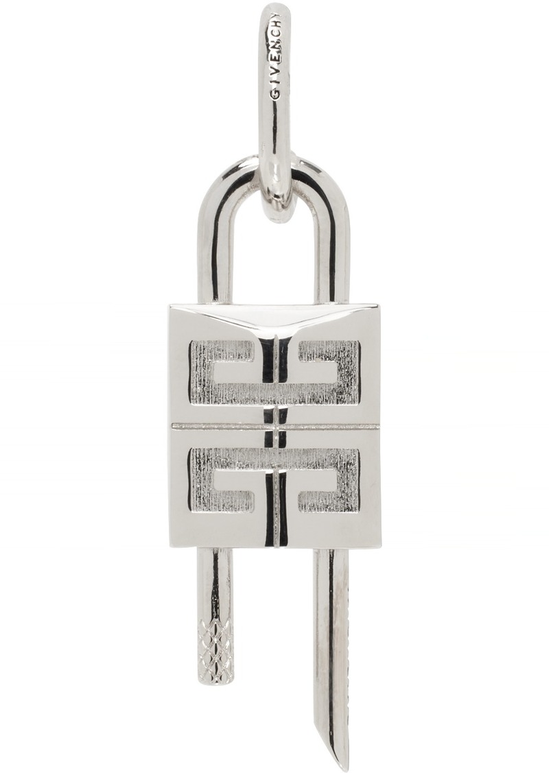 Givenchy Silver Lock Single Earring