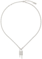 Givenchy Silver Mini Lock Necklace