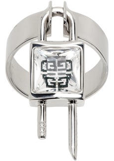 Givenchy Silver Mini Lock Ring