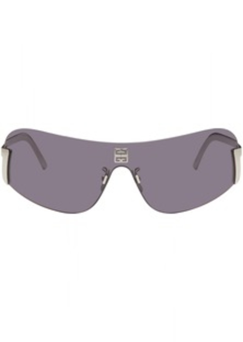 Givenchy Silver Rimless Thin Mask Sunglasses