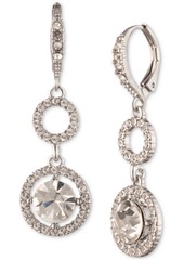 Givenchy Silver-Tone Crystal Drop Earrings