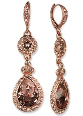 Givenchy Crystal Element Double Drop Earrings - Rose Gold