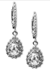 Givenchy Cz Drop Earrings - Silver