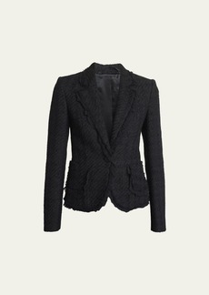 Givenchy Single-Breasted Tweed Blazer Jacket