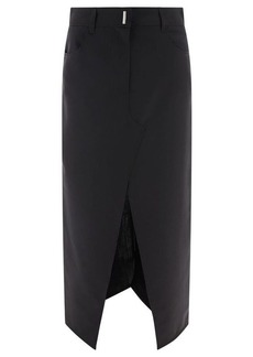 GIVENCHY Skirt in wool and mohair with slit
