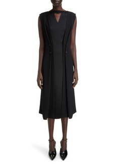 Givenchy Sleeveless Crepe Coat Dress