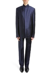 Givenchy Slim Fit Raw Edge Silk Blazer