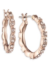 Givenchy Small Crystal Hoop Earrings, 0.52"