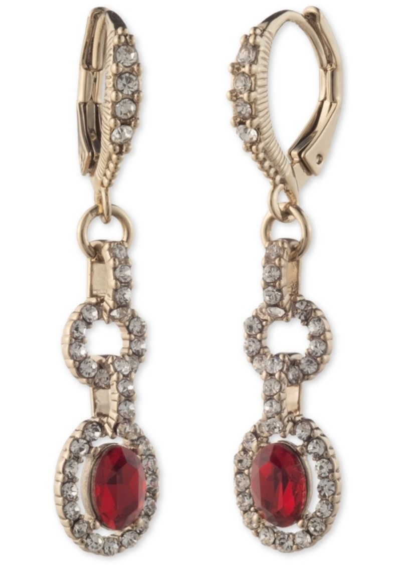 Givenchy Stone & Crystal Halo Dangle Drop Earrings