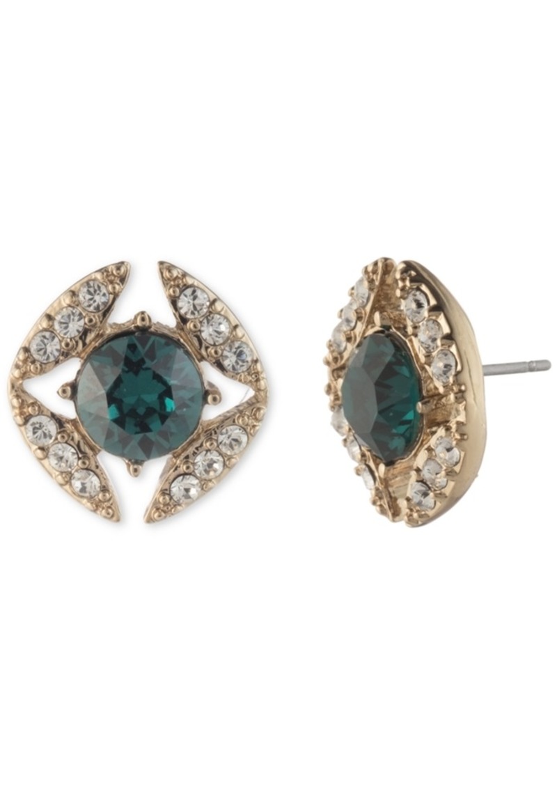 Givenchy Stone & Crystal Halo Stud Earrings