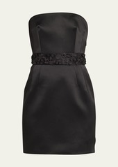 Givenchy Strapless Flower Belt Mini Dress