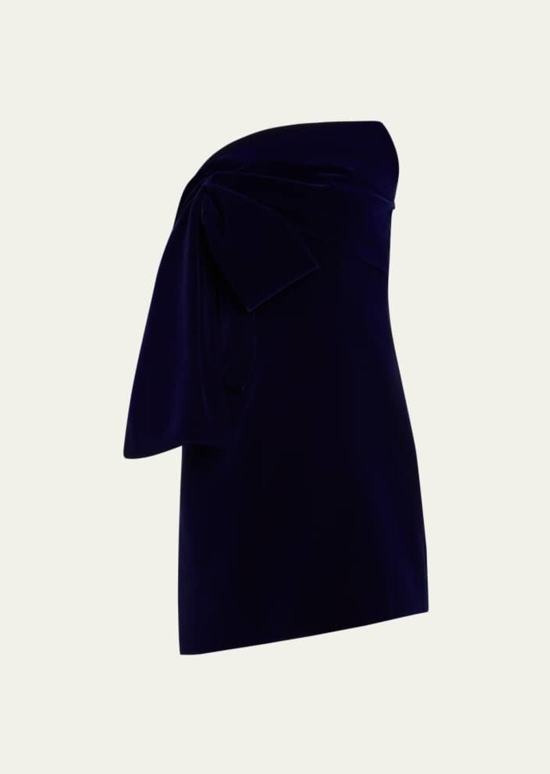 Givenchy Strapless Velvet Bow Mini Dress