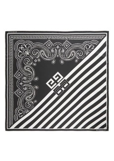 Givenchy Stripe & Bandana Print Silk Scarf