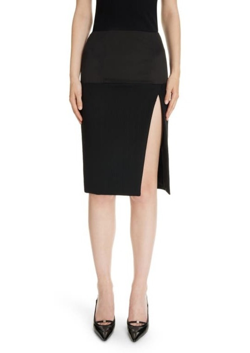 Givenchy Tailoring Front Slit Wool Skirt