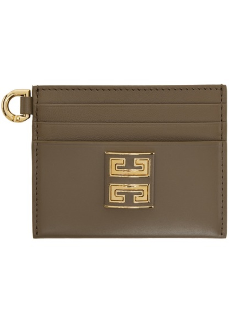 Givenchy Taupe 4G Card Holder