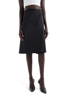 Givenchy Voyou Belted Taffeta Wrap Skirt