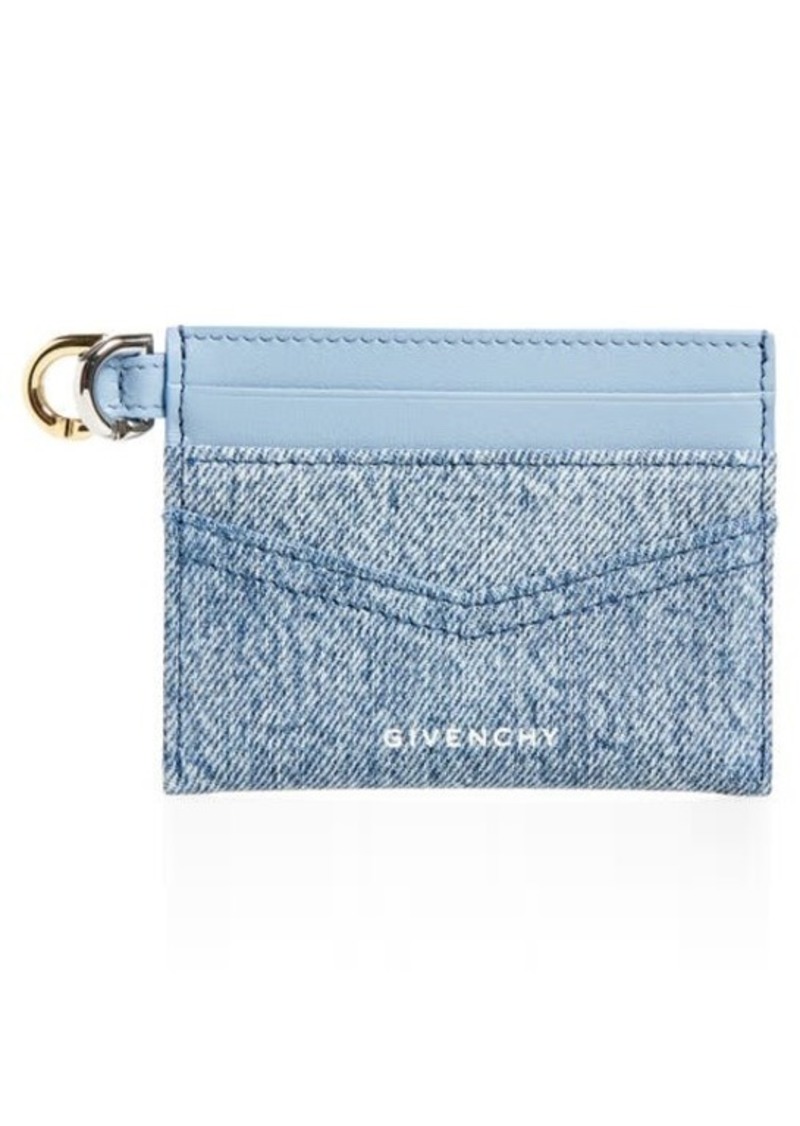 Givenchy Voyou Denim & Leather Card Case