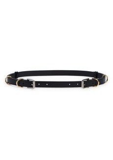 Givenchy Voyou Double Buckle Leather Belt