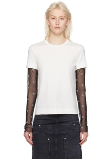 Givenchy White & Black Layered Long Sleeve T-Shirt