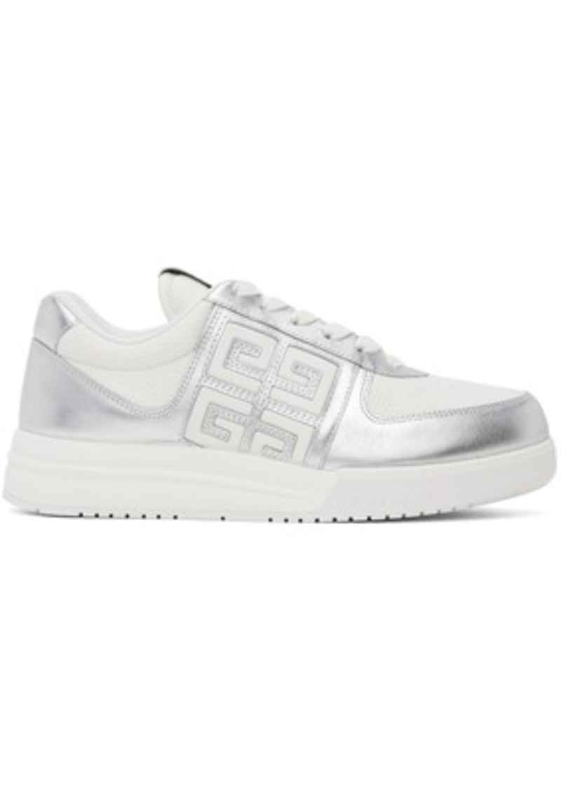 Givenchy White & Silver G4 Sneakers